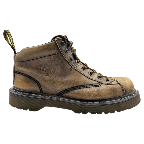Dr Martens Work Boots Grizzly Leather Distressed Brown Gorpcore Grunge 8 Worn In main image 11